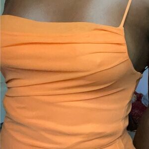 Orange and yellow mesh dress no zipper bodycon , perfect for a festival or party